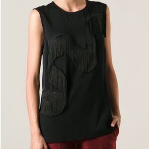 NWT Stella McCartney Black Fringe Top Size 42/US10